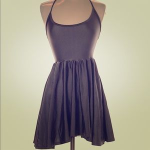American Apparel Classic Black Skater Dress